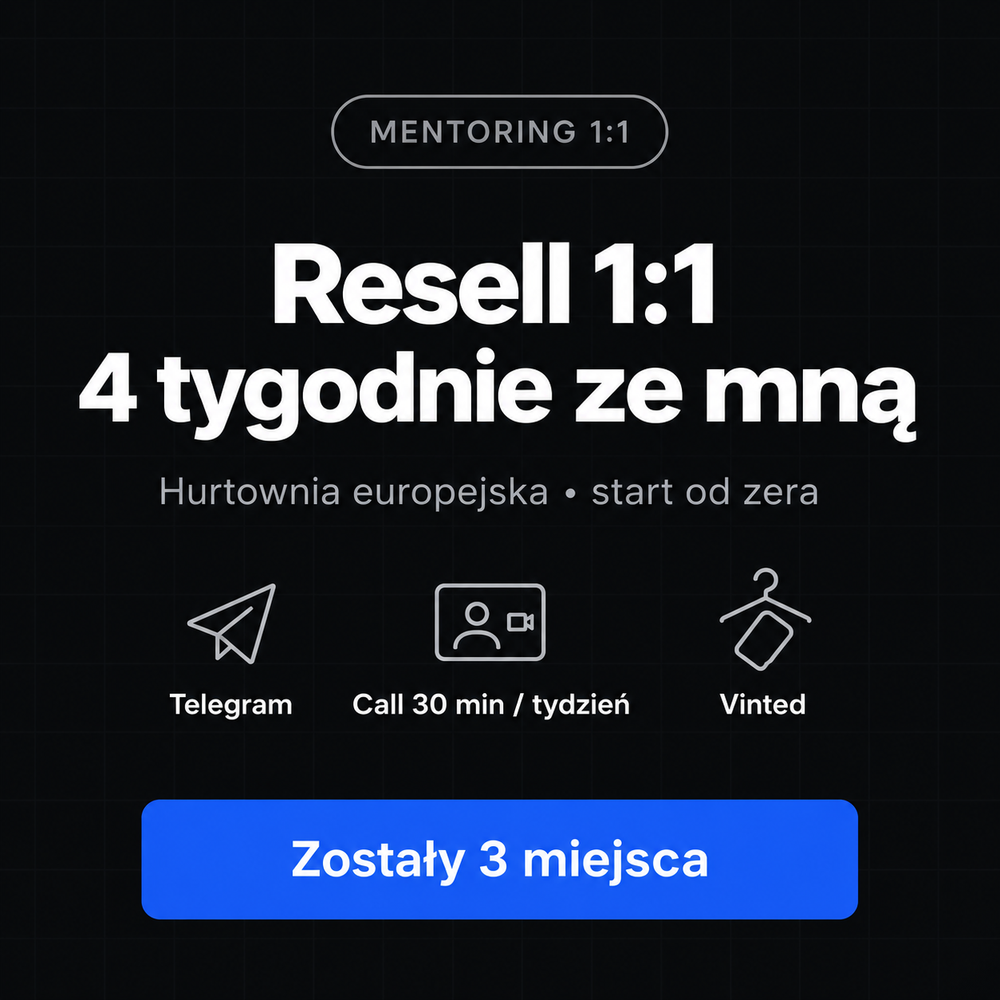 Resell 1:1 — 4 tygodnie ze mną